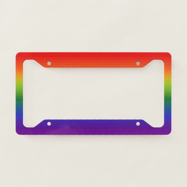 Rainbow License Plate Frame (Front)