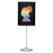 Rainbow Life, Woman, Freedom Table Lamp (Front)