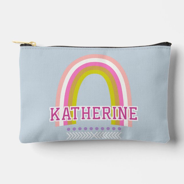 Rainbow Light Blue Accessory Pouch (Front)