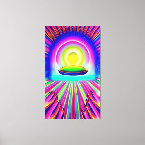 Rainbow Light Ship Canvas Print
