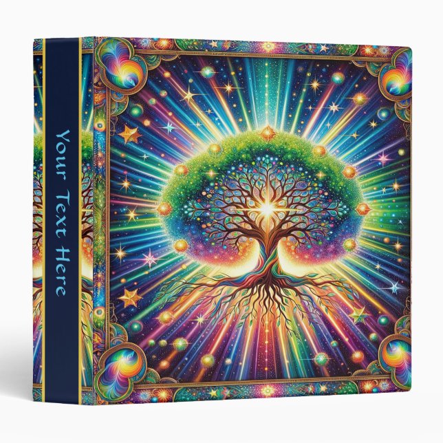 Rainbow Light Tree of Light 3 Ring Binder (Front/Spine)