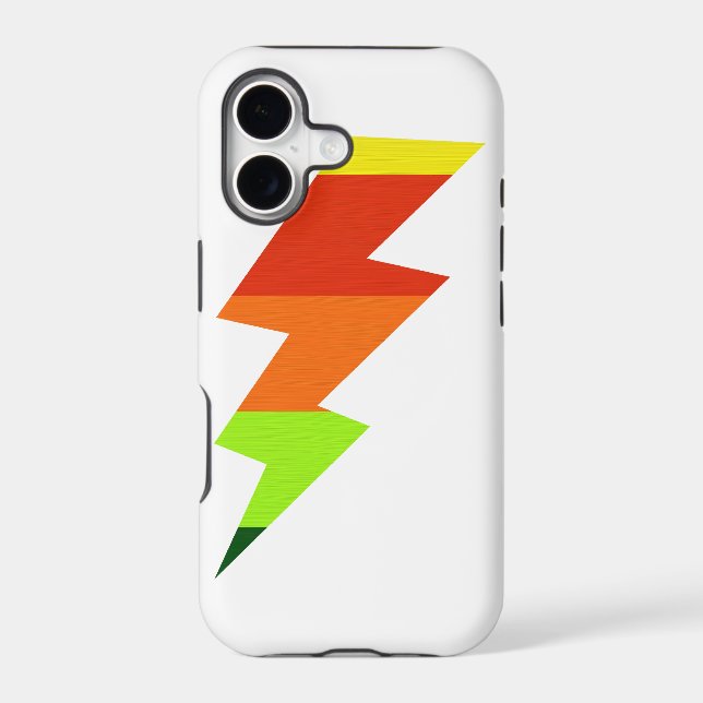 Rainbow Lightning Bolt Iphone Case (Back)