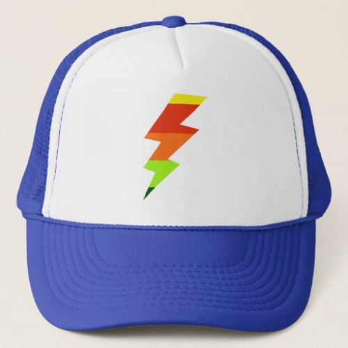 Rainbow Lightning Bolt Trucker Hat