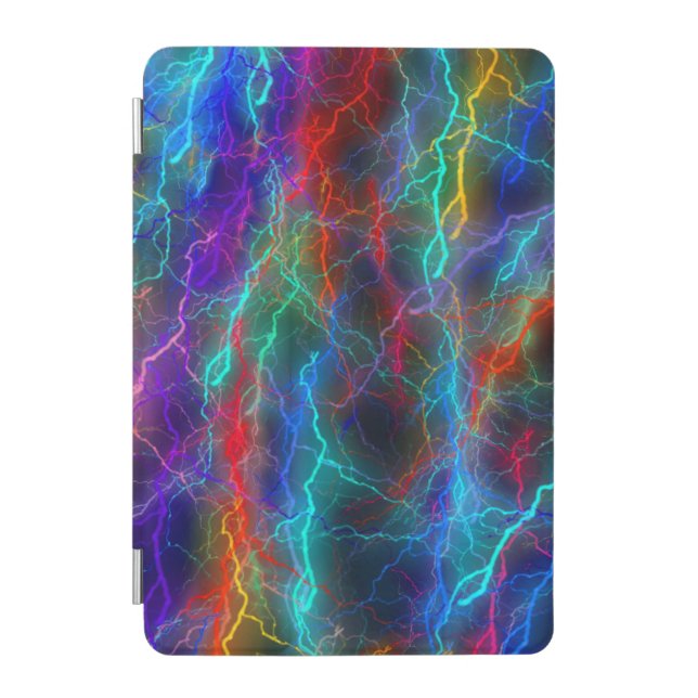 Rainbow Lightning Storm iPad Mini Cover (Front)