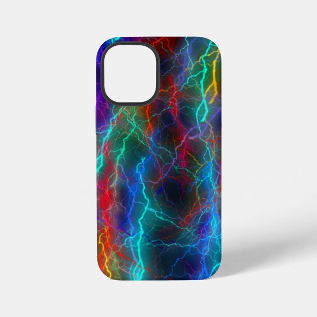 Rainbow Lightning Storm Iphone Case (Back)