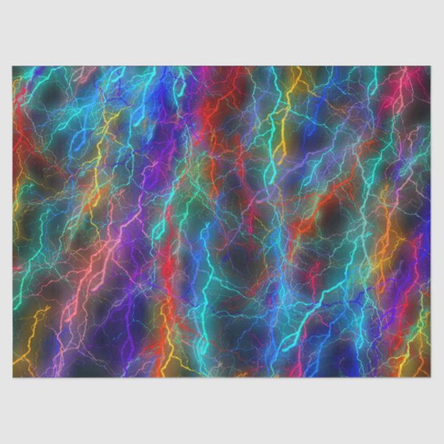 rainbow lightning tissue paper (Front)