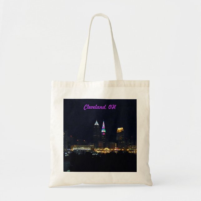 Rainbow Lights Cleveland OH Tote Bag (Front)