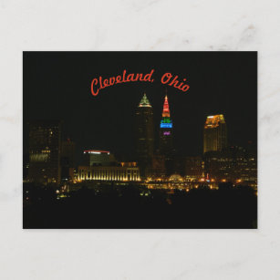 Rainbow Lights Cleveland Postcard