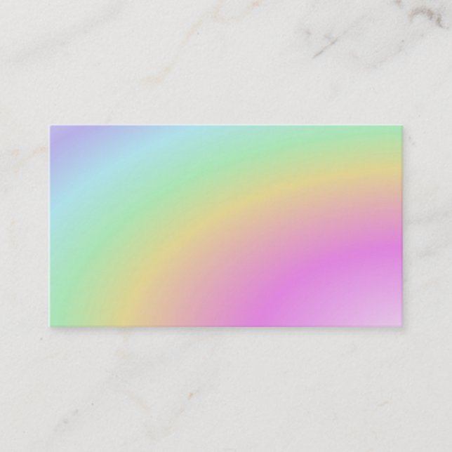 Rainbow LightWorker Reiki Spiritual Business Cards (Front)