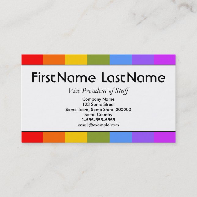 Rainbow-Like Pattern Business Card (Front)