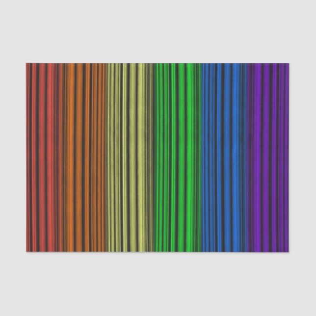 Rainbow Line Art Tissue Paper (Front)
