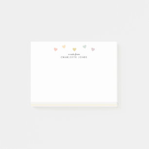 Rainbow Line Hearts Post-it Notes