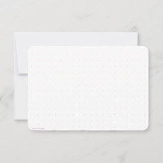 Rainbow Lined Flat Card with Dot Grid