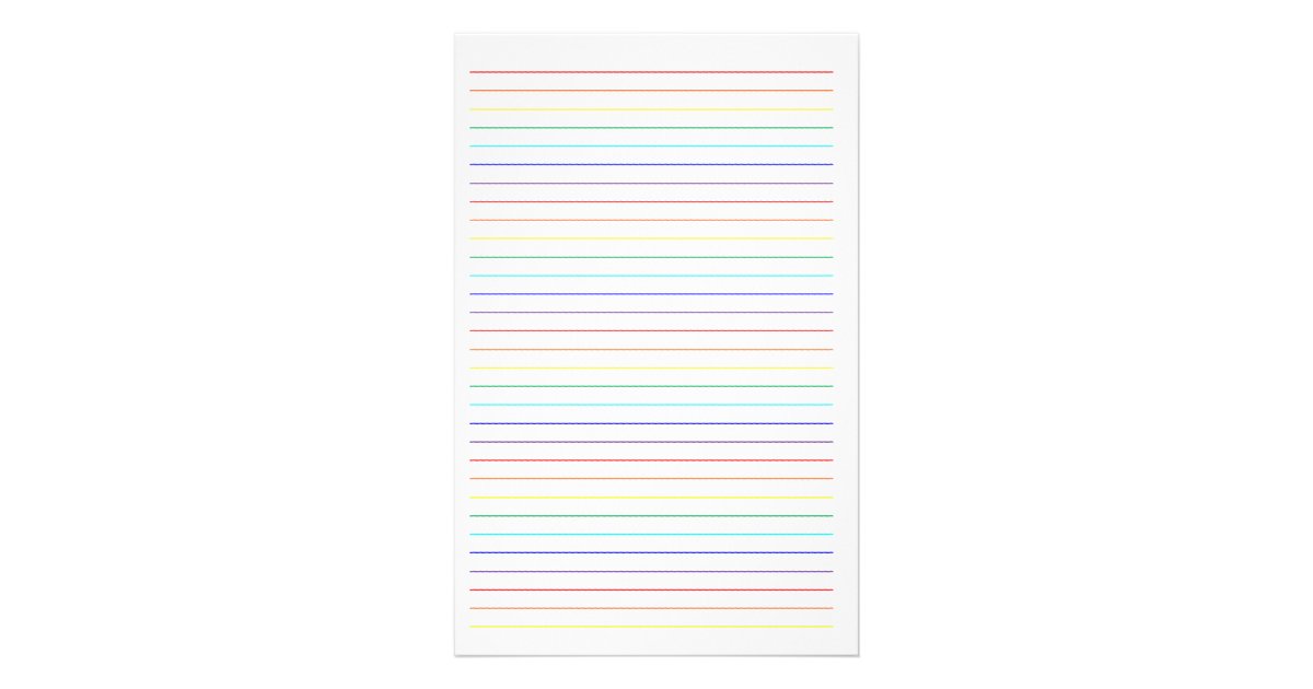 rainbow lined simple stationary stationery zazzle com