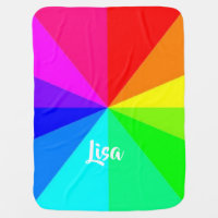 Rainbow lines baby blanket