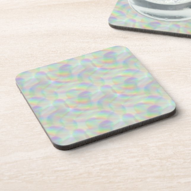 rainbow lines beverage coaster (Left Side)