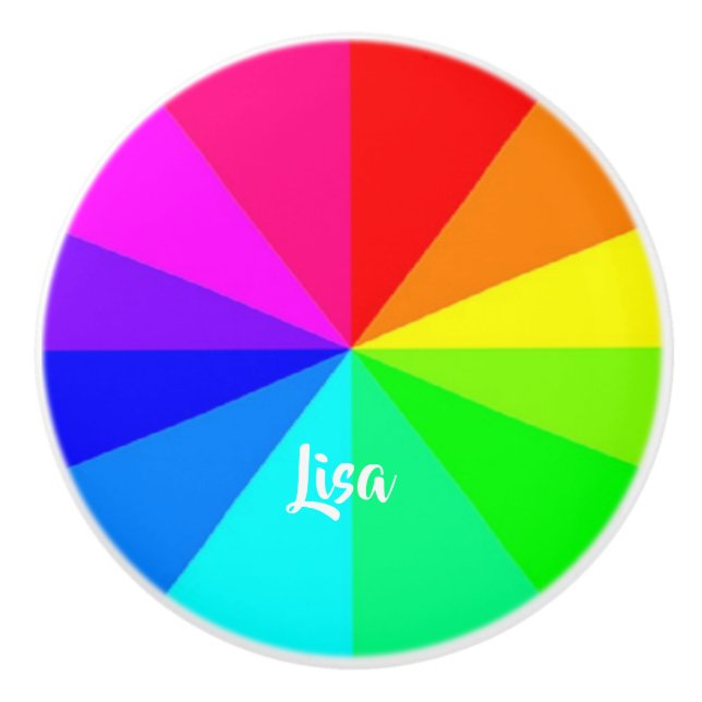 Rainbow lines ceramic knob (Front)