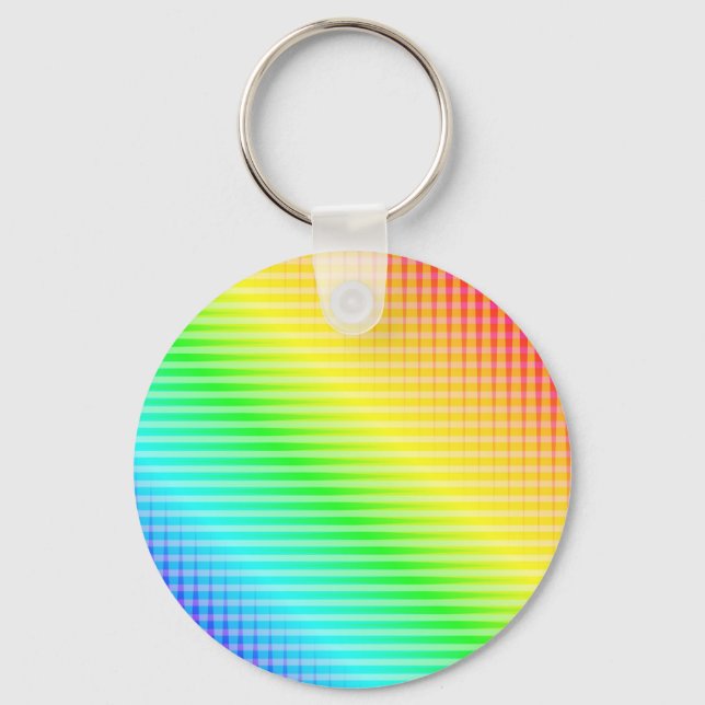 Rainbow Lines Keychain (Front)