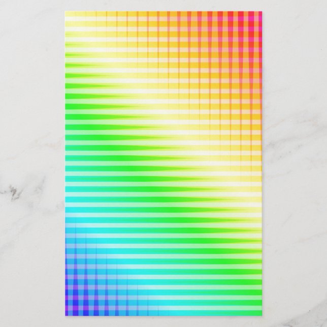 Rainbow Lines Stationery (Front)
