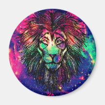 Rainbow Lion Hipster Galaxy