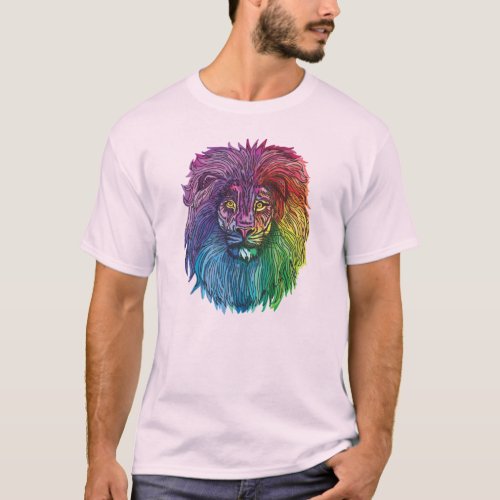 Rainbow Lion Pride T_Shirt