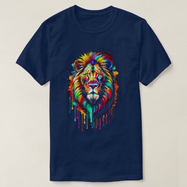 Rainbow Lion Pride T-Shirt (Design Front)