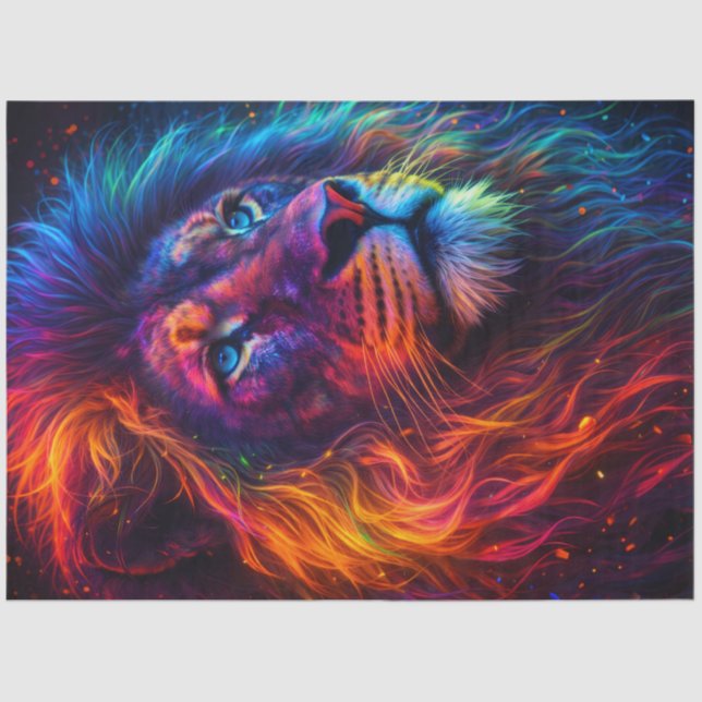 Rainbow Lion Tissue Paper (Front)