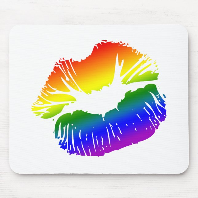 Rainbow Lips 1 Mouse Pad (Front)