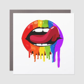 RAINBOW LIPS CAR MAGNET
