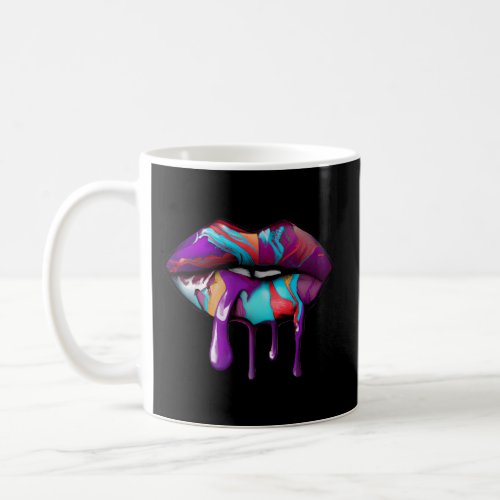 Rainbow Lips Fashion Lip Print Colorful Coffee Mug