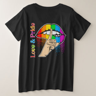 Rainbow Lips Lgbt Pride Plus Size T-Shirt