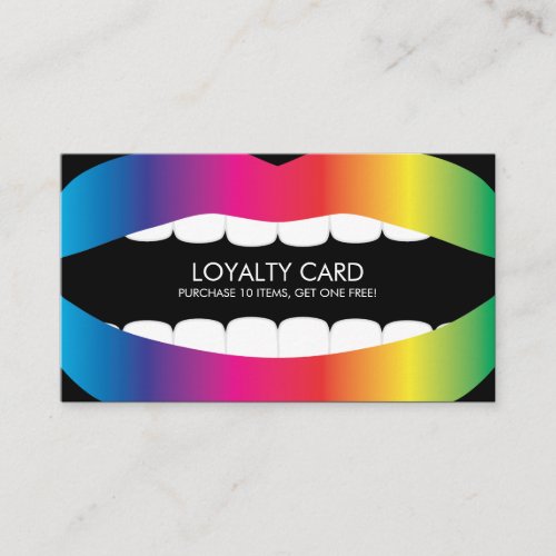 Rainbow Lips Loyalty Card