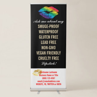 Rainbow Lips on Black & White Product Info Banner