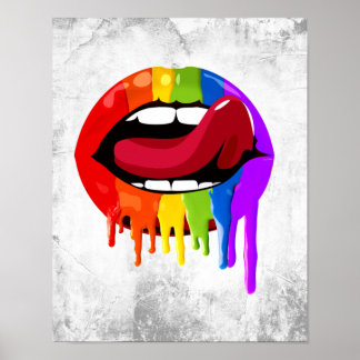 RAINBOW LIPS POSTER