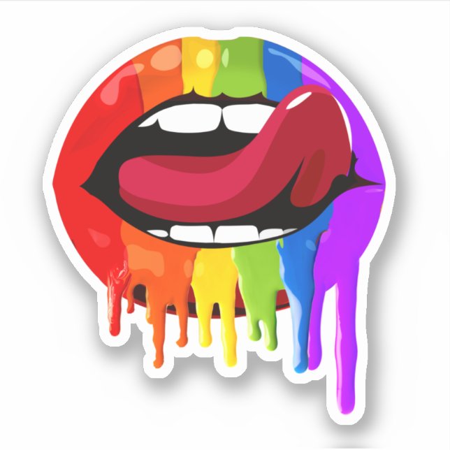RAINBOW LIPS STICKER (Front)