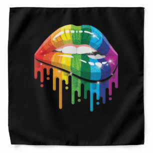 Rainbow Lipss Pride Gay Lesbian LGBT Gift Bandana