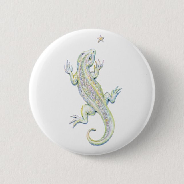 Rainbow Lizard Button (Front)