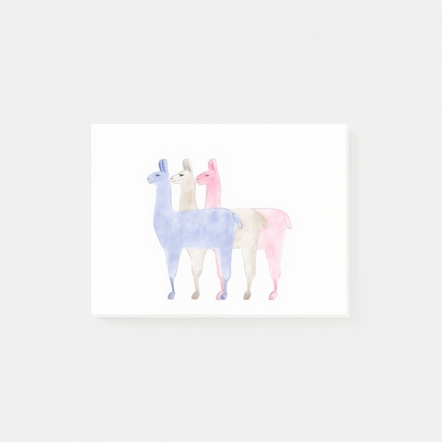 Rainbow Llama Post-it Notes (Front)