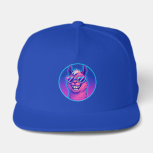 Rainbow Llama with Heart Pride Shades Snap Back Hat