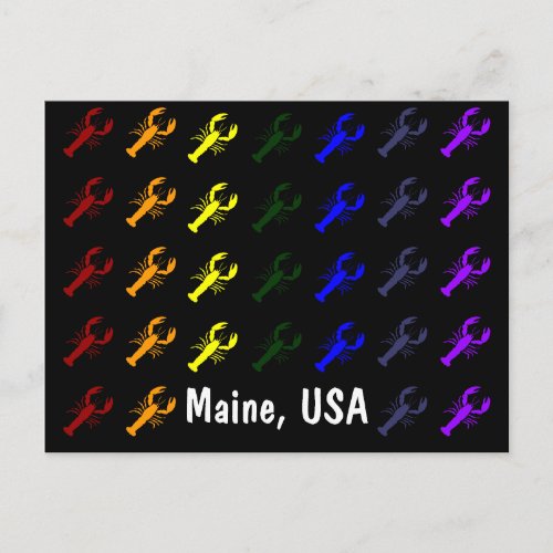 Rainbow Lobster Maine Postcard