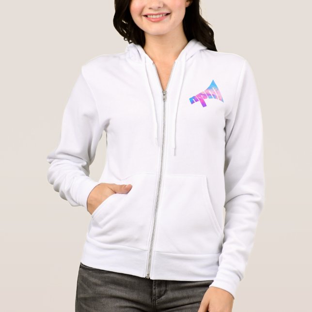 Rainbow Logo Zippered Hoodie - Women's Fit (Front)