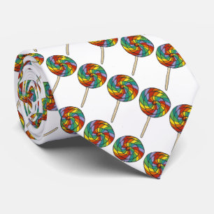 Rainbow Lollipop Candy Lollipops Gay Pride Tie