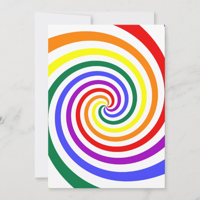 Rainbow Lollipop Invitation (Front)