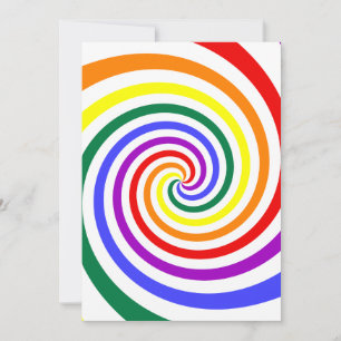 Rainbow Lollipop Invitation