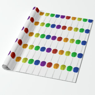 Rainbow Lollipop Wrapping Paper