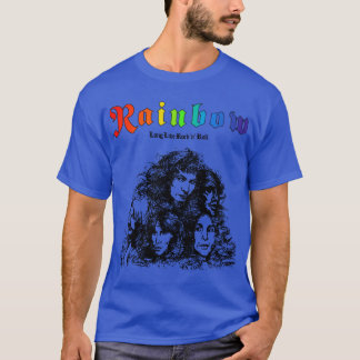 Rainbow long live rock roll retro funny T-Shirt