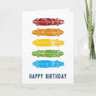 Rainbow Longboards Skateboards Custom Message Card