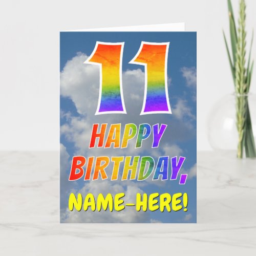 Rainbow Look 11  HAPPY BIRTHDAY Clouds Sky Card