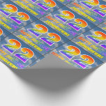 [ Thumbnail: Rainbow Look "22" & "Happy Birthday", Clouds, Sky Wrapping Paper ]