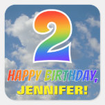 [ Thumbnail: Rainbow Look "2" & "Happy Birthday", Clouds, Sky Sticker ]